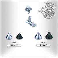 Surgical Steel Dermal Cone - 1,2mm Internal Thread (for 1,6mm outer anchor diameter)
