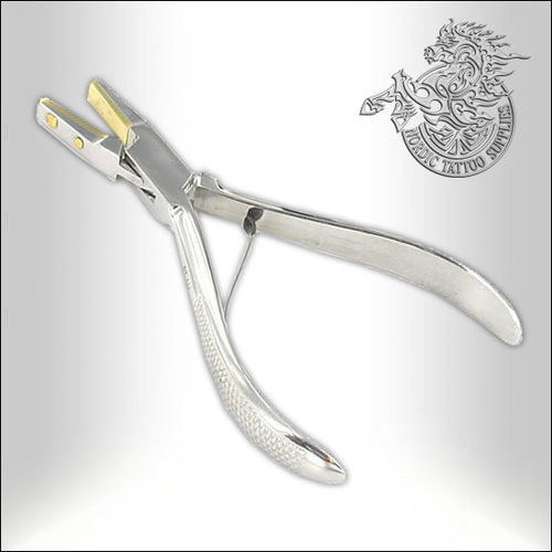 Flat Nose Pliers 5 1/2" with Brass Jaws