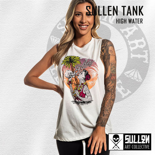 Sullen Angels - High Water Muscle Tank - Antique White