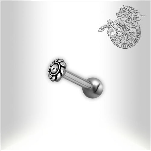Surgical Steel Internal Threading Barbell with Design