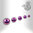 Titanium Anodized Ball, 1,6mm thread, Purple