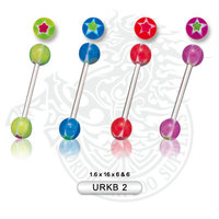 Surgical Steel Barbell With Star Design