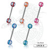 Surgical Steel Barbell With UV Windmill Design