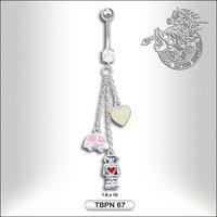 Surgical Steel Banana With Charm Design