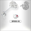 Surgical Steel Barbell With Design