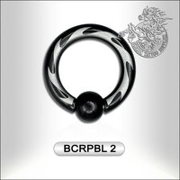 Surgical Steel Anodized Ball Closure Ring With Design