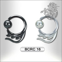 Surgical Steel Ball Closure Ring With Design