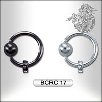 Surgical Steel Ball Closure Ring With Design
