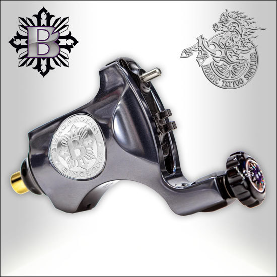 Bishop Rotary V6 - Gun Metal Grey - RCA, 3,5mm Stroke - Nordic Tattoo Supplies