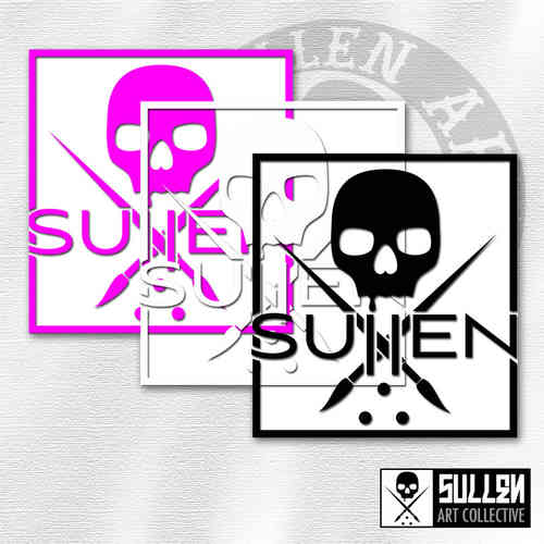 Sullen Sticker - Art Collective Die Cut 25cm - Square