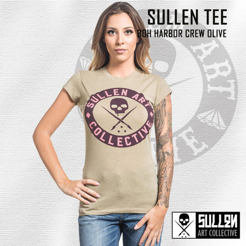 Sullen Angels - Badge of Honor Harbor Crew Tee - Olive