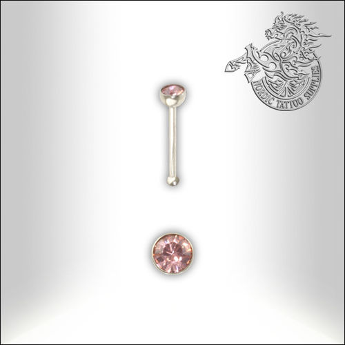 Surgical Steel 316L - Nose Stud - Straight with Gem