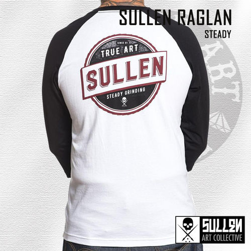 Sullen - Steady Raglan - White/Black