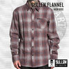 Sullen - High Rise Flannel Shirt - Grey/Burgundy