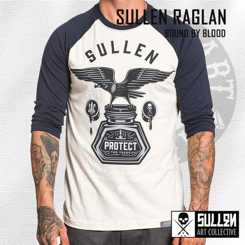 Sullen - Bound By Blood Raglan - Off White/Navy