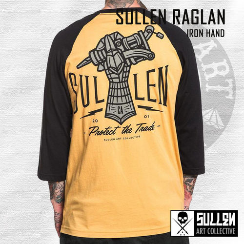Sullen - Iron Hand Raglan - Mustard/Black