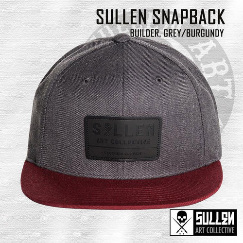Sullen Snapback - Builder - Charcoal/Burgundy