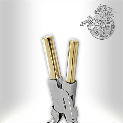 Bail Forming Pliers 7-1/4" with Brass Tips and Black Grip