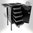 Kwadron Cubic Workstation with Drawers - Black