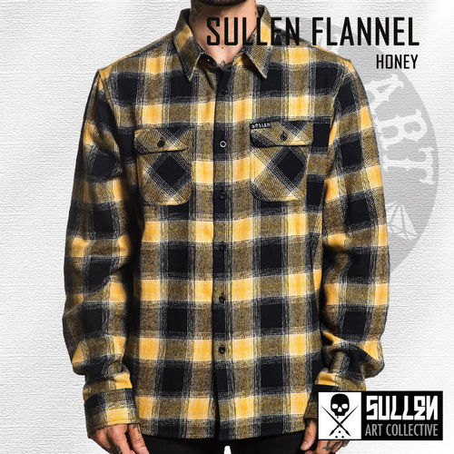 Sullen - Honey Flannel Shirt - Honey/Black