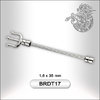 Surgical Steel Industrial Barbell with Design 1,6mm/35mm