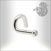 Surgical Steel Nose Stud with Stone 1,0mm/7mm/2mm, Crystal