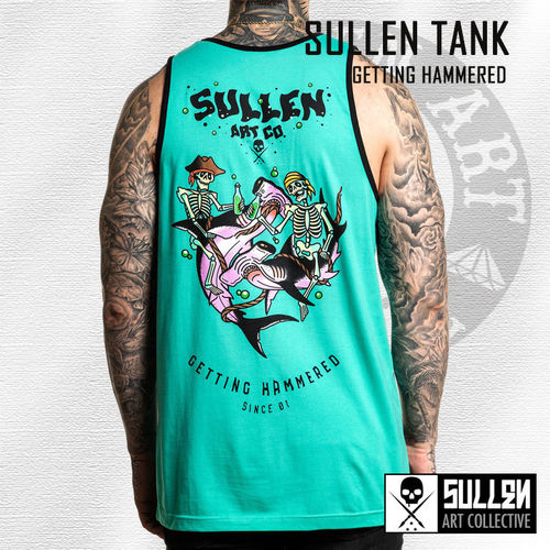 Sullen - Getting Hammered Tank - Neptune Green