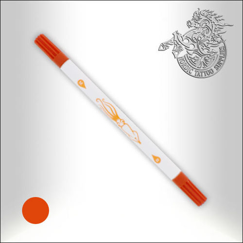 Squidster Tattoo -  2 in 1 - Non sterile Brush-Pen - Orange