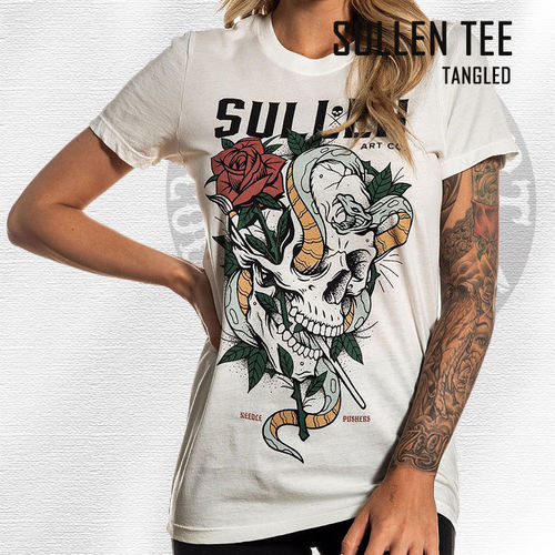 Sullen Angels - Tangled Tee - Antiqued White