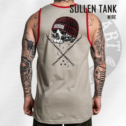 Sullen - Wire Badge Tank - Grey/Red