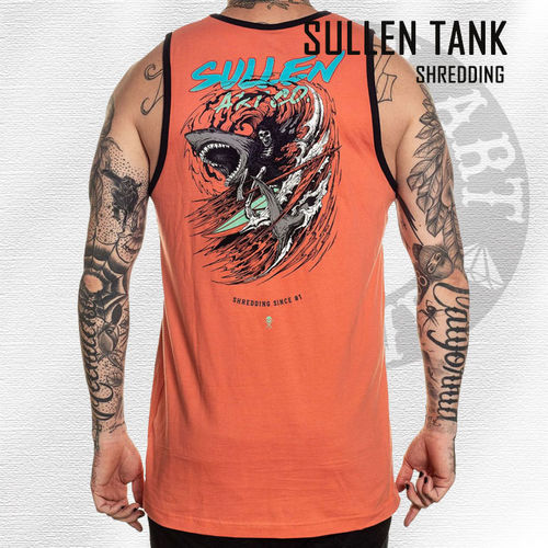 Sullen - Shredding Tank - Coral/Black