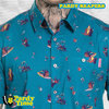 Pardy Time - Pardy Reapers Button Up - Blue