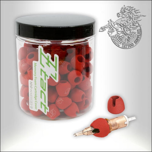 EZ Tact Memory Foam Cartridge Cover 100pcs - Dark Red