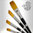 Trekell - Golden Taklon 6" Brushes - Flat