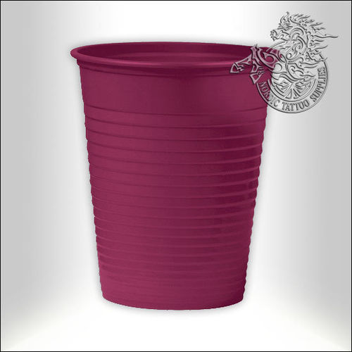 Plastic Cup 180ml - 100pcs - Burgundy