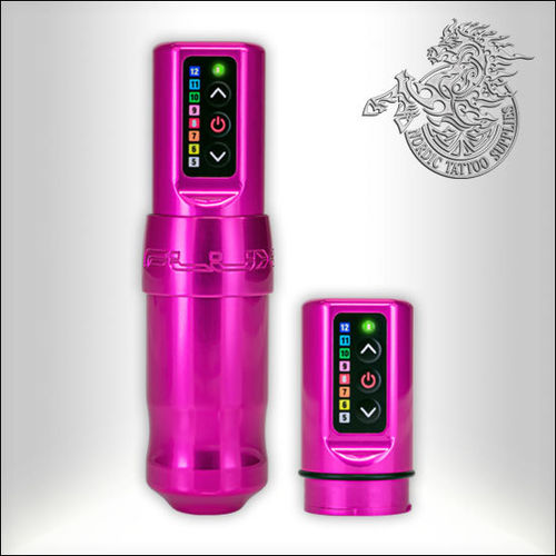 FK Irons Spektra Flux Wireless Tattoo Machine - Bubblegum with additional Powerbolt