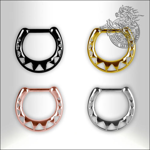Surgical Steel Septum Ring with Design