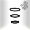 Surgical Steel Black Hinged Ring with Swarovski Zirconia Stones 1,2mm