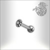 Surgical Steel Internal Threading Barbell with Design
