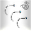 Surgical Steel Nose Stud with Opal Design