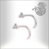 Surgical Steel Nose Stud with Cubic Zirconia Design