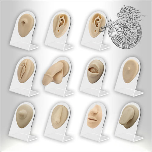 Silicone Body Parts for Piercing Display
