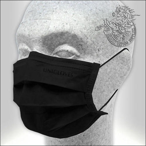 Unigloves Profil Plus Surgical Face Mask 50pcs - Black - Type II-R