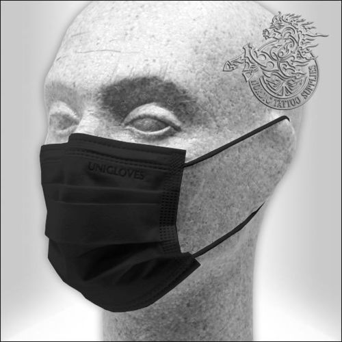 Unigloves Profil Plus SMALL Surgical Face Mask 50pcs - Black - Type II-R