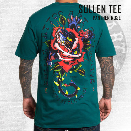 Sullen - Panther Rose Tee - Blue Turquoise