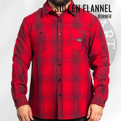 Sullen - Burner Flannel Shirt - Crimson Red