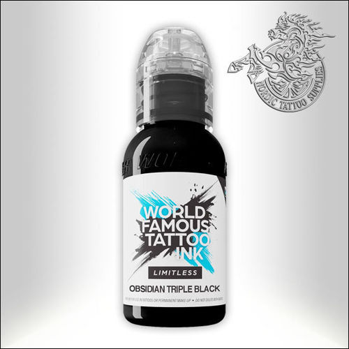 World Famous Ink Limitless 30ml - Obsidian Triple Black Outlining