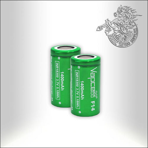18350-Flat Li-Ion Battery - 2 Pack