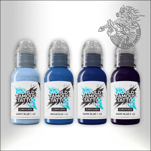 World Famous Ink Limitless Shades of Blue Set 4x30ml